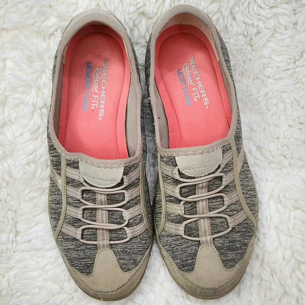 Skechers Relaxed Fit Memory Foam Breath Easy Shoes Sneakers Women's 7.5